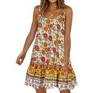 Boho Floral Printed Mini Dress with Pockets